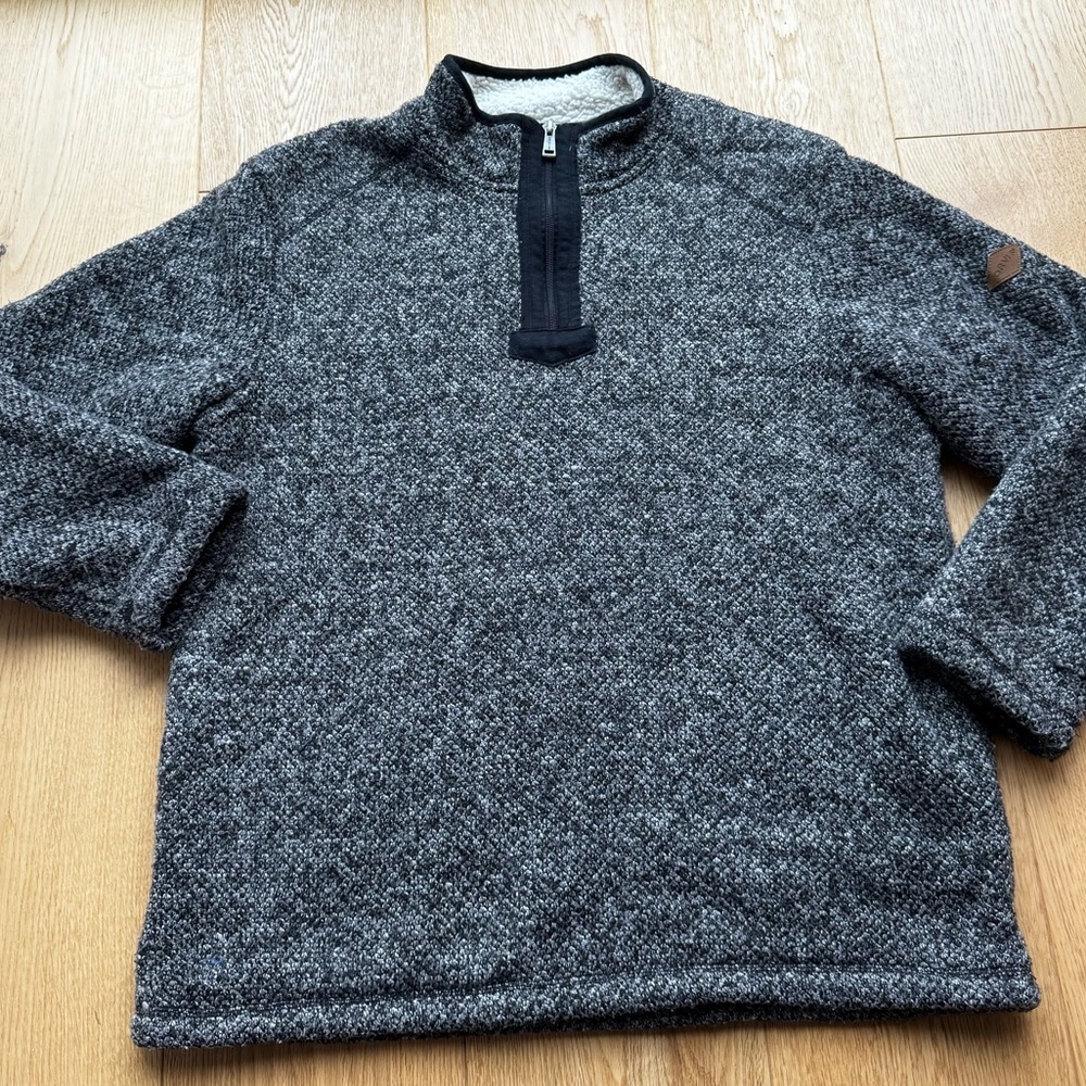 Orvis Men’s Brighton 1/4 Zip Sherpa Lined Sweater Pullover - L